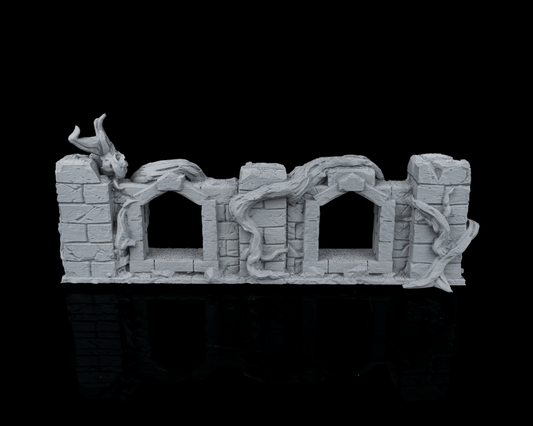 Overgeown wall duplo com janelas